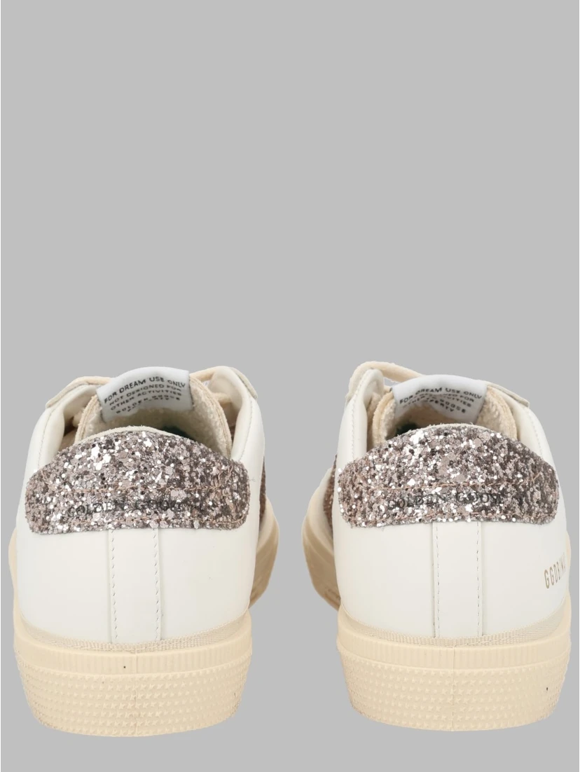 may leather and glitter upper suede star glitter heel
