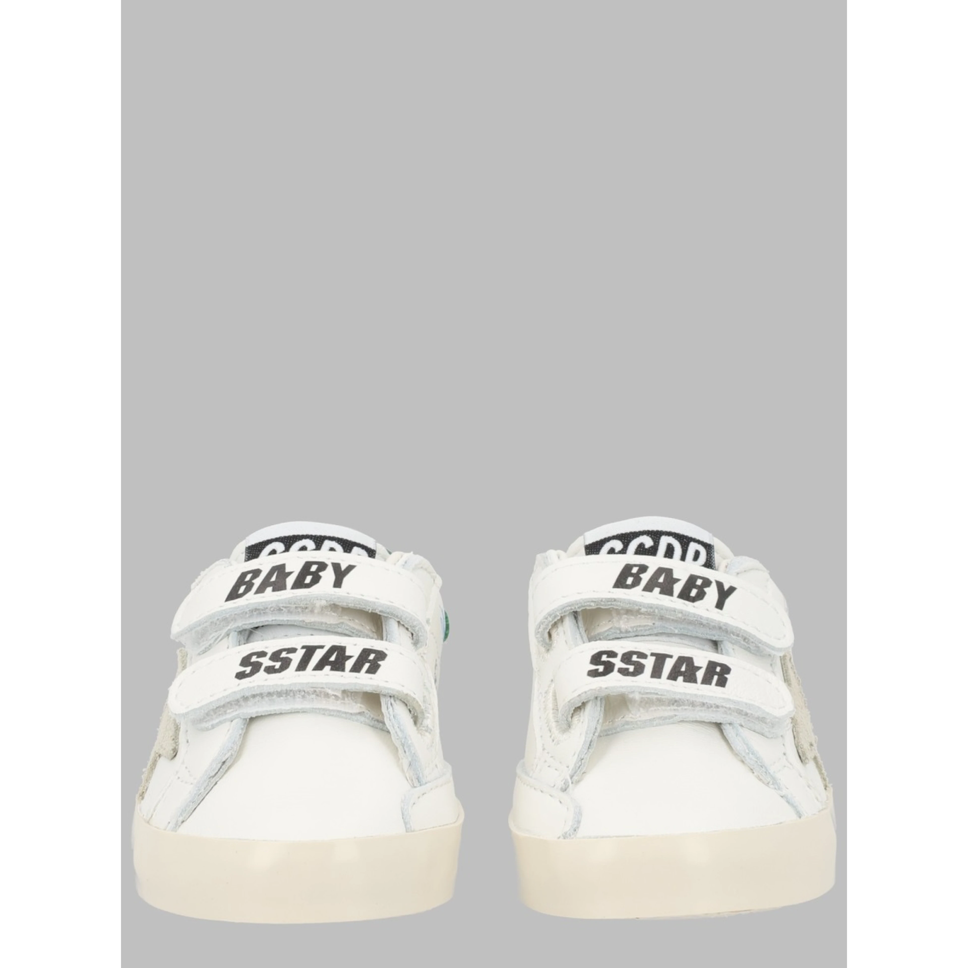 baby school nappa with print upper and strap suede star leather heel