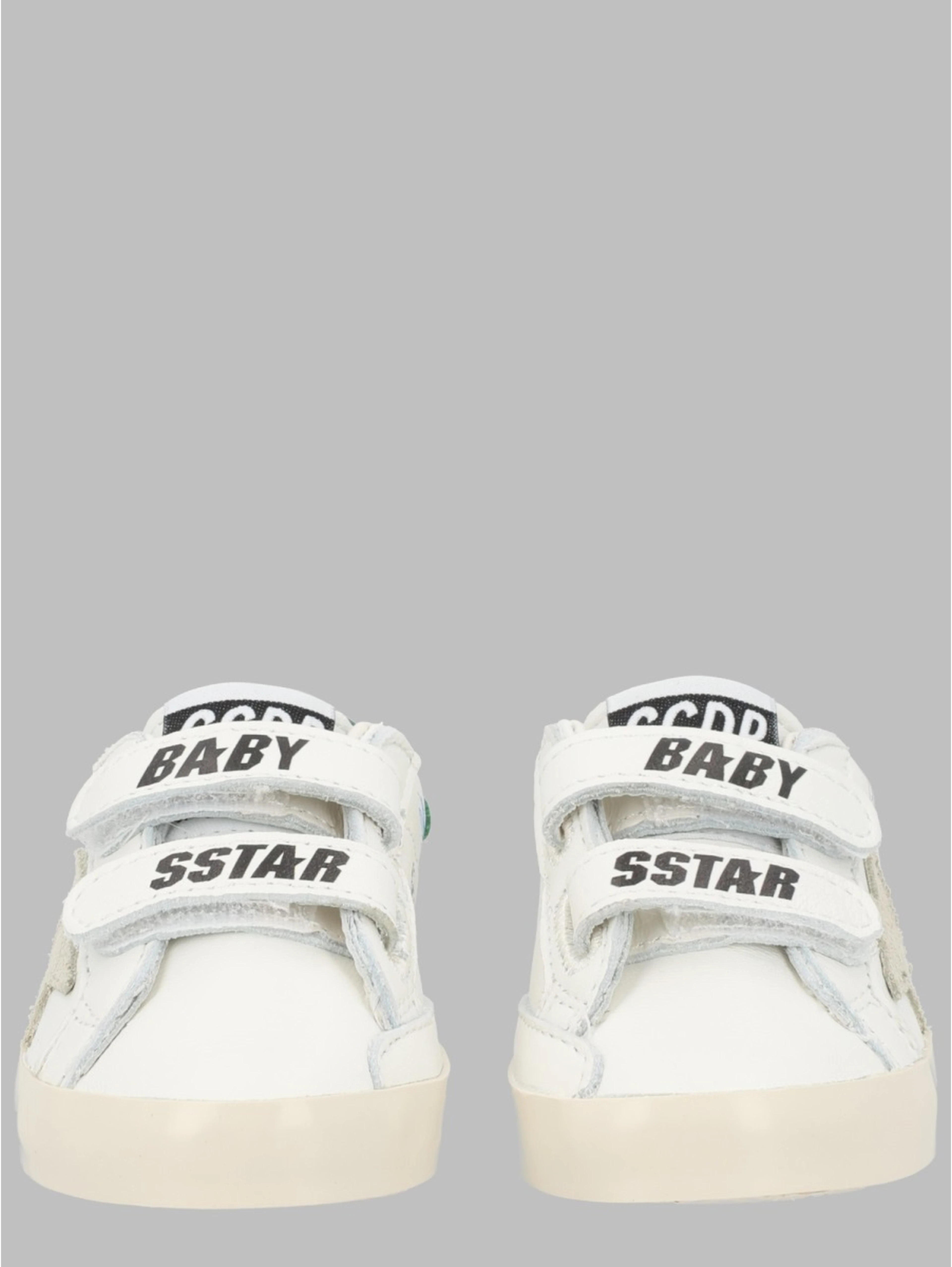 baby school nappa with print upper and strap suede star leather heel