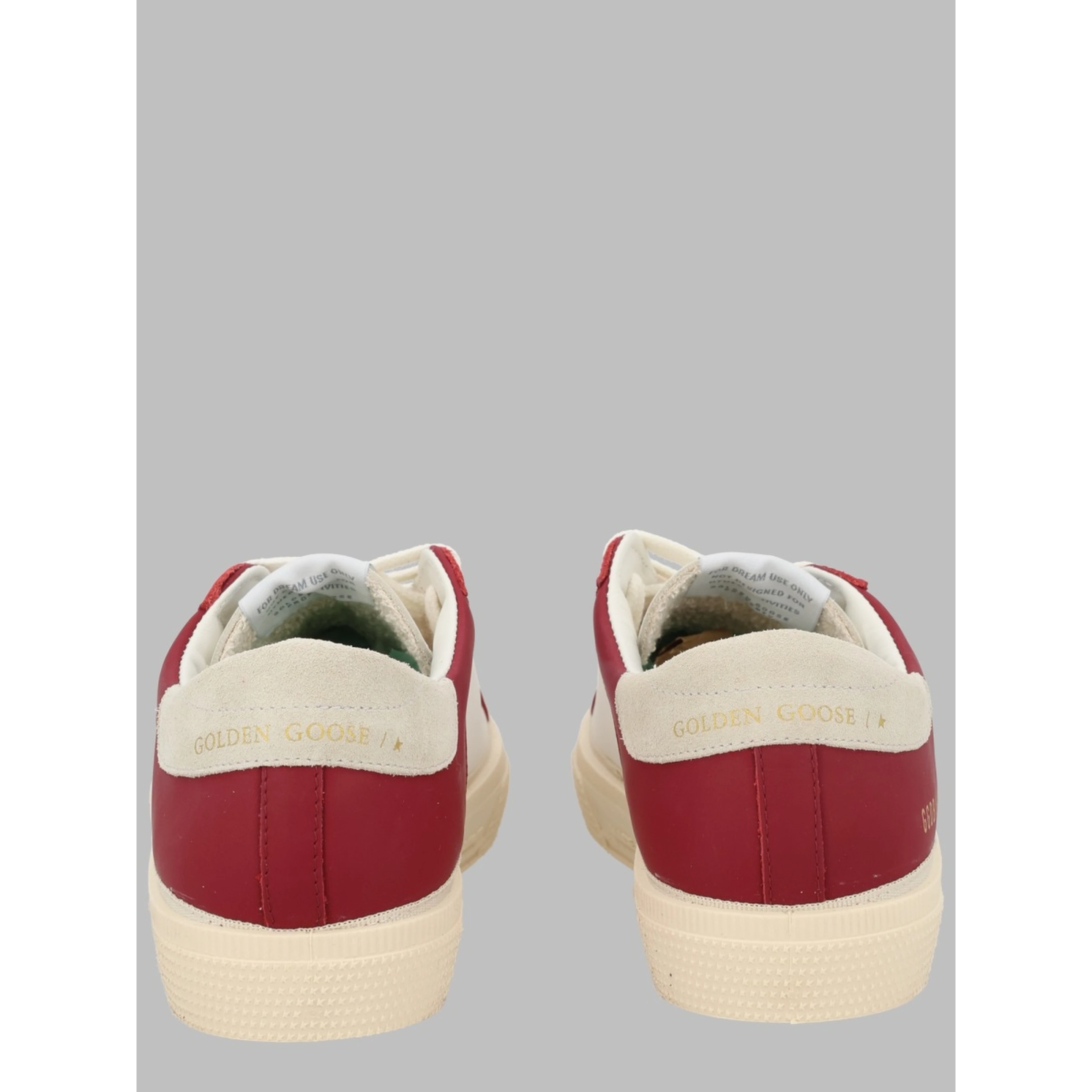 may with double quarter and toe leather upper star toe and tongue suede heel