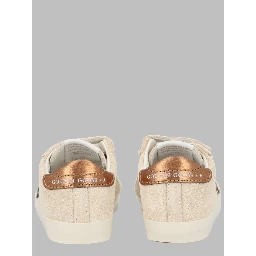 baby school nappa with print upper and strap suede star leather heel