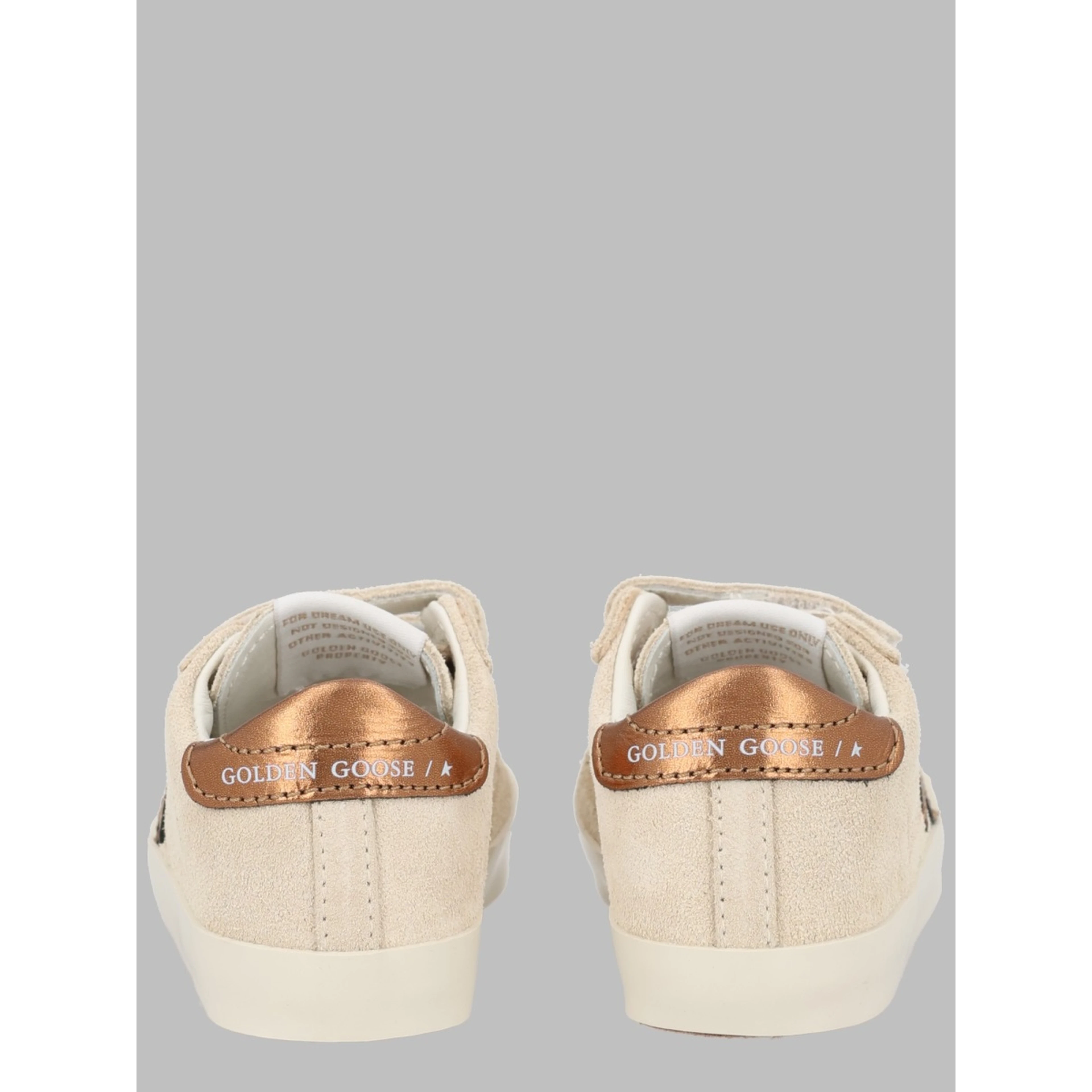 baby school nappa with print upper and strap suede star leather heel