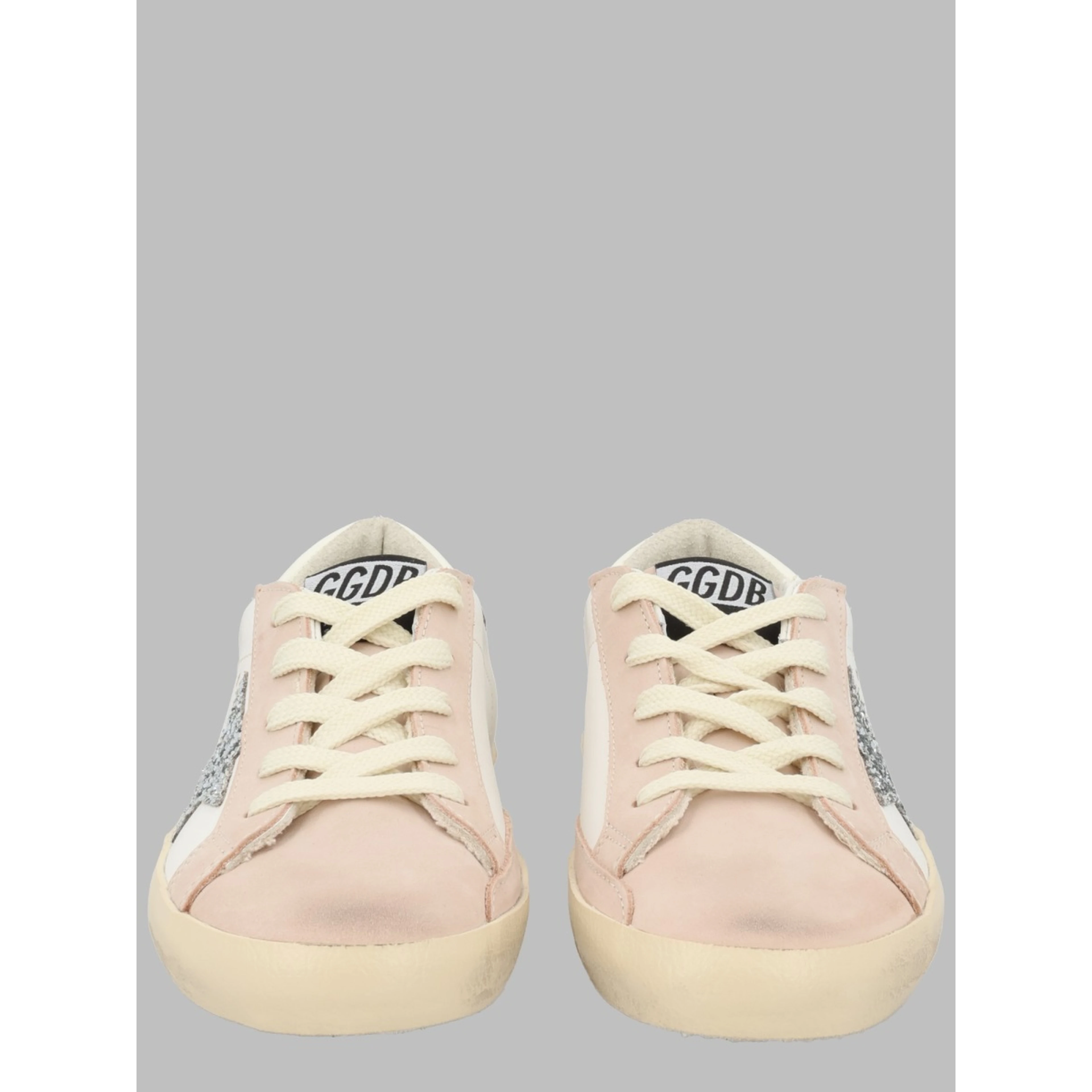 super star leather upper glitter star nabuk toe and spur leather heel