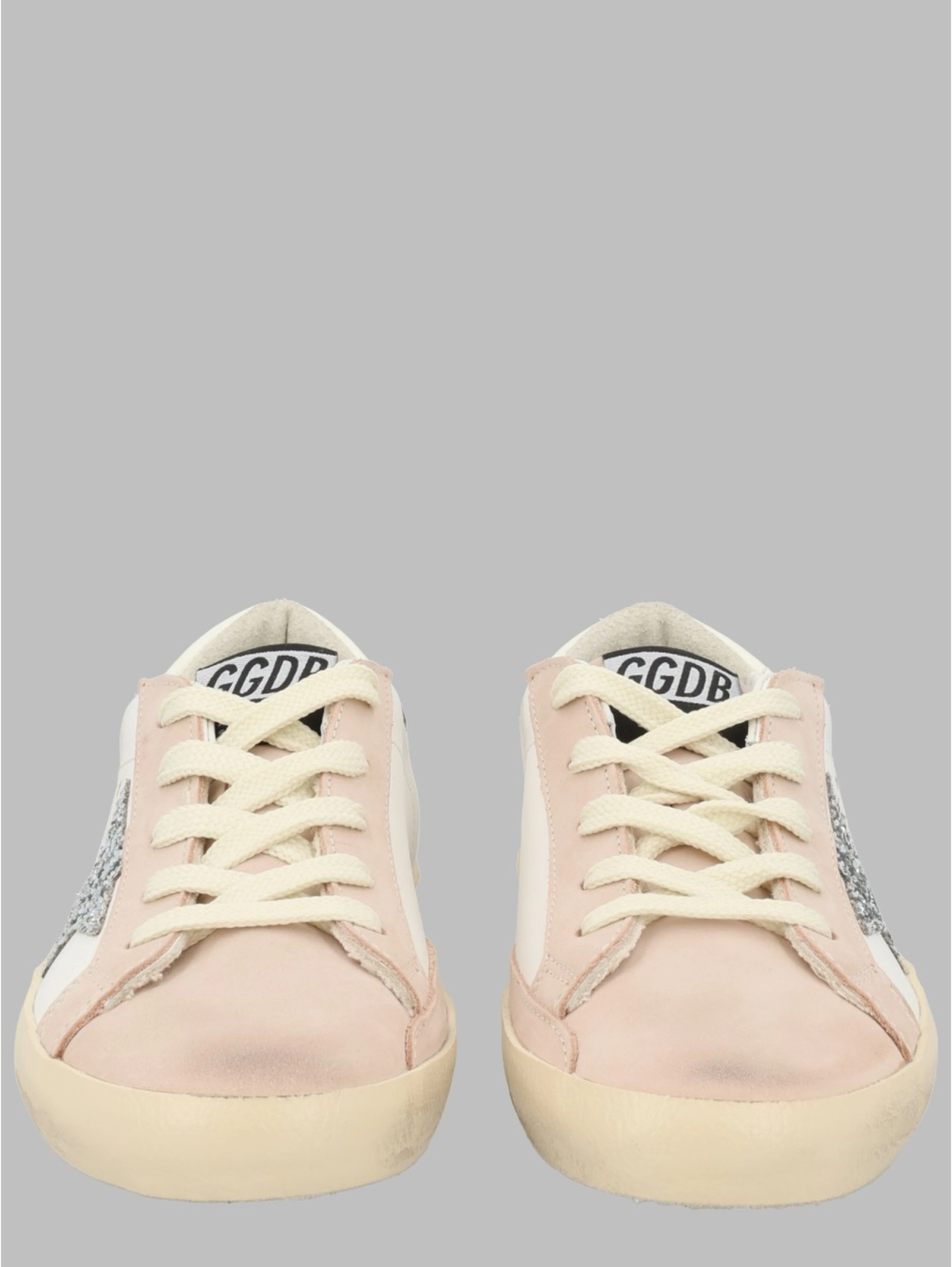super star leather upper glitter star nabuk toe and spur leather heel