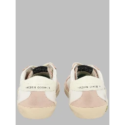 super star leather upper glitter star nabuk toe and spur leather heel