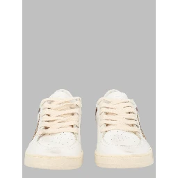 ballstar leather upper toe spur and heel laminated collar glitter star