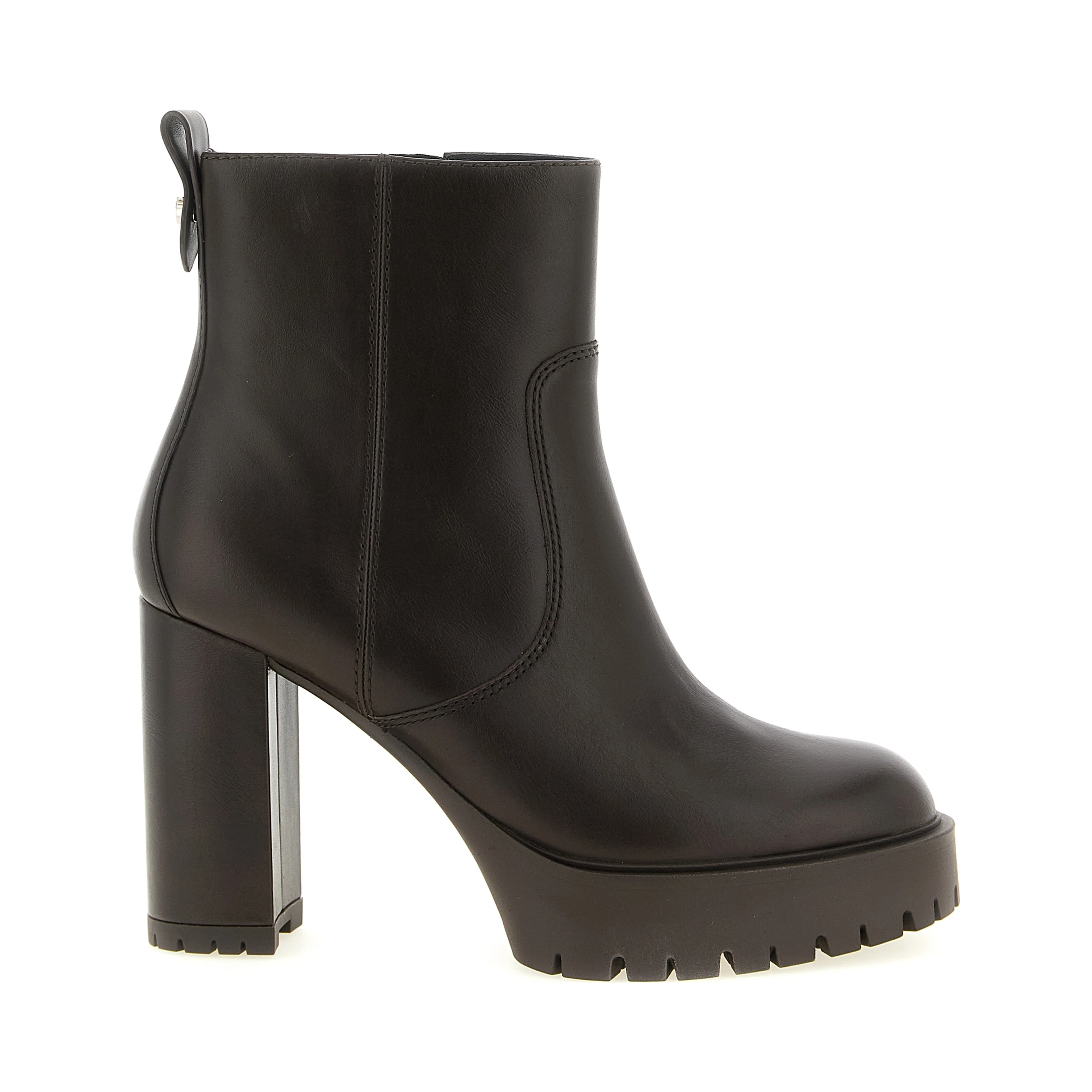 Brown Cowhide Ankle Boots