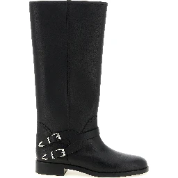 Black Cowhide Over The Knee