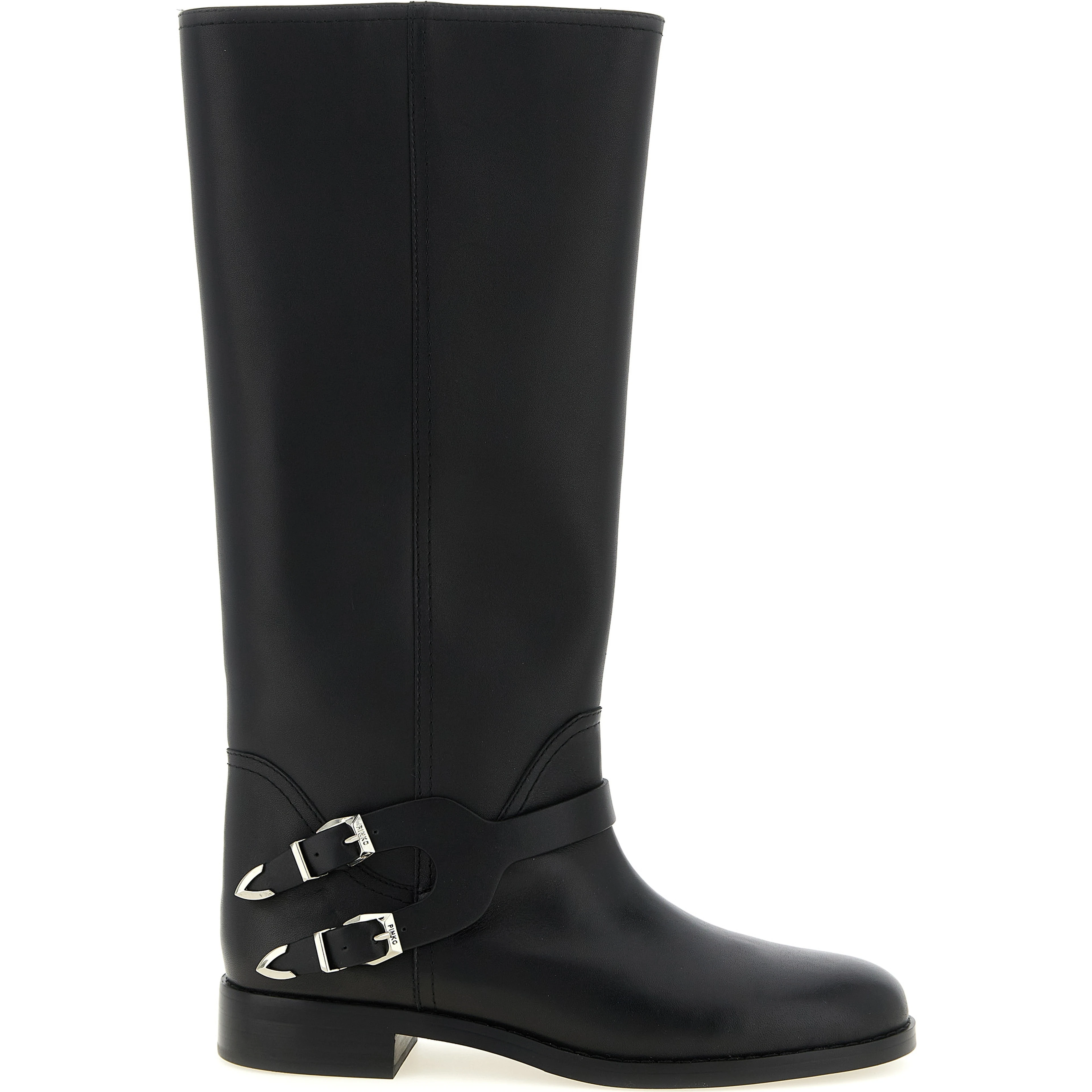 Black Cowhide Over The Knee