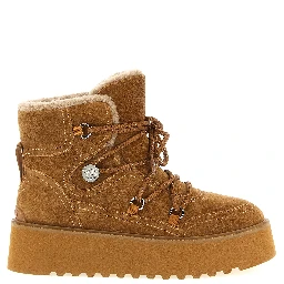 Brown Cowhide Flat Boots