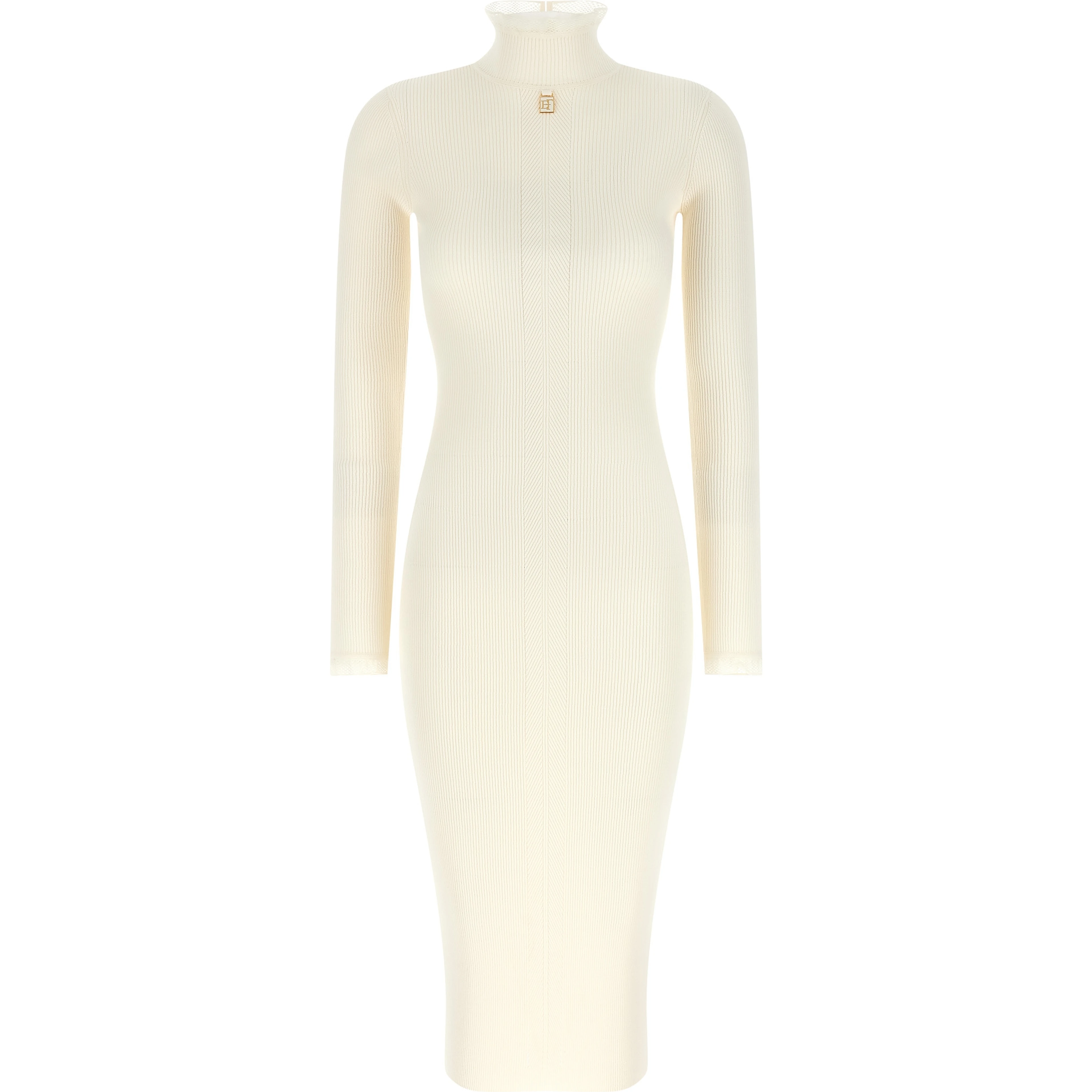 White Viscose Midi Dress