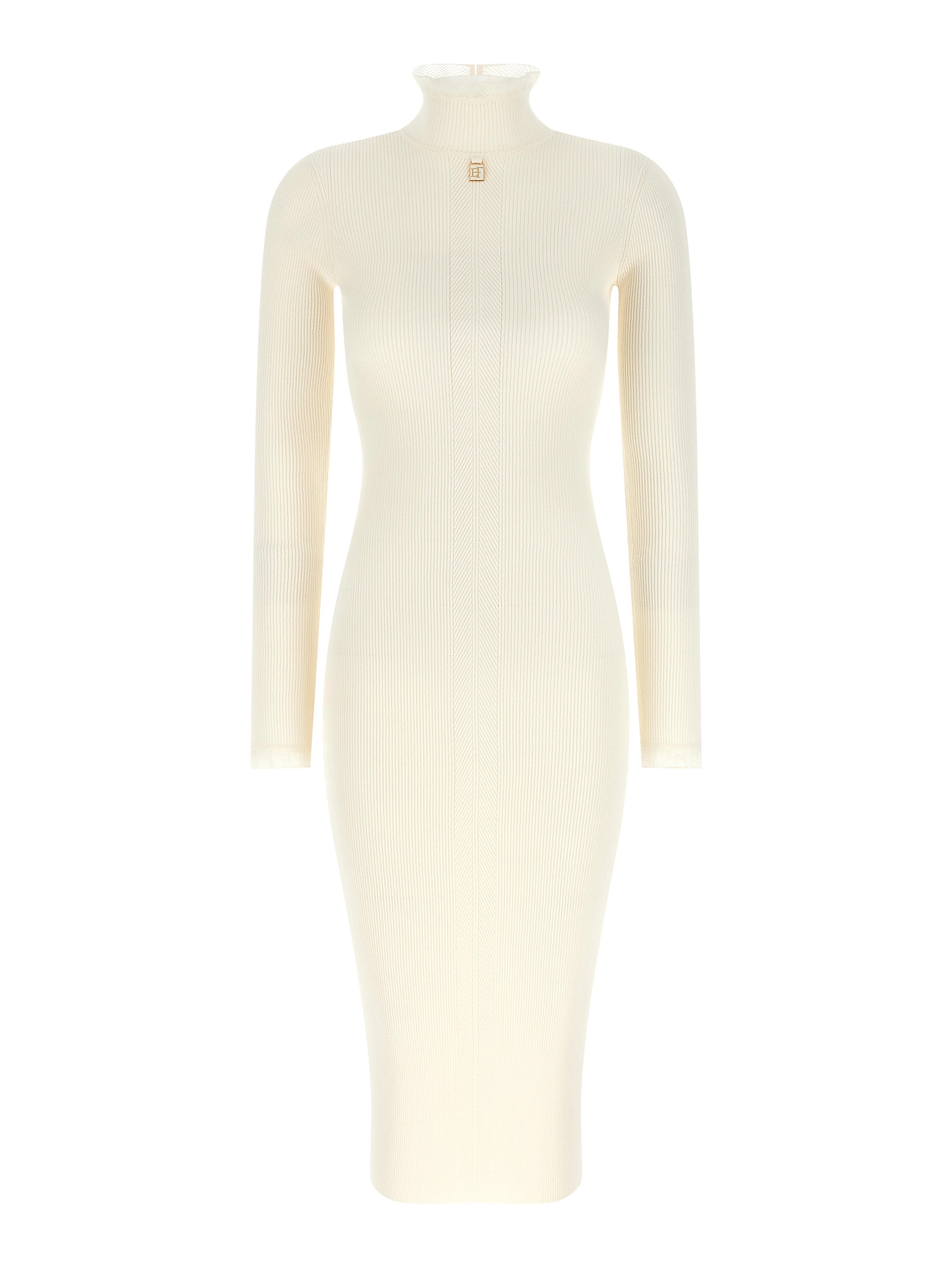 White Viscose Midi Dress