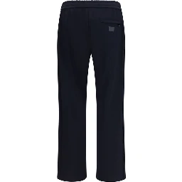 Blue Polyamide Athletic Pants