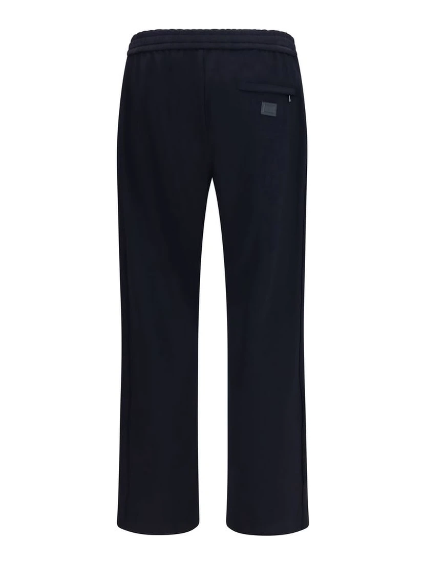 Blue Polyamide Athletic Pants