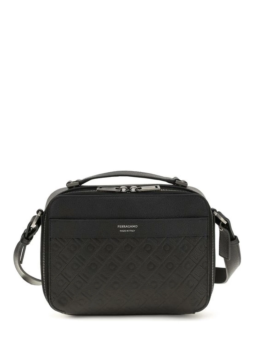 Black Calf Leather Bos Taurus Shoulder Bag