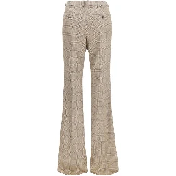 Beige Wool Oves Aries Flared Pants