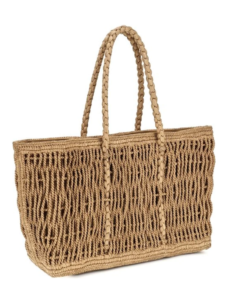 Beige Raffia Shoulder Bag alternative