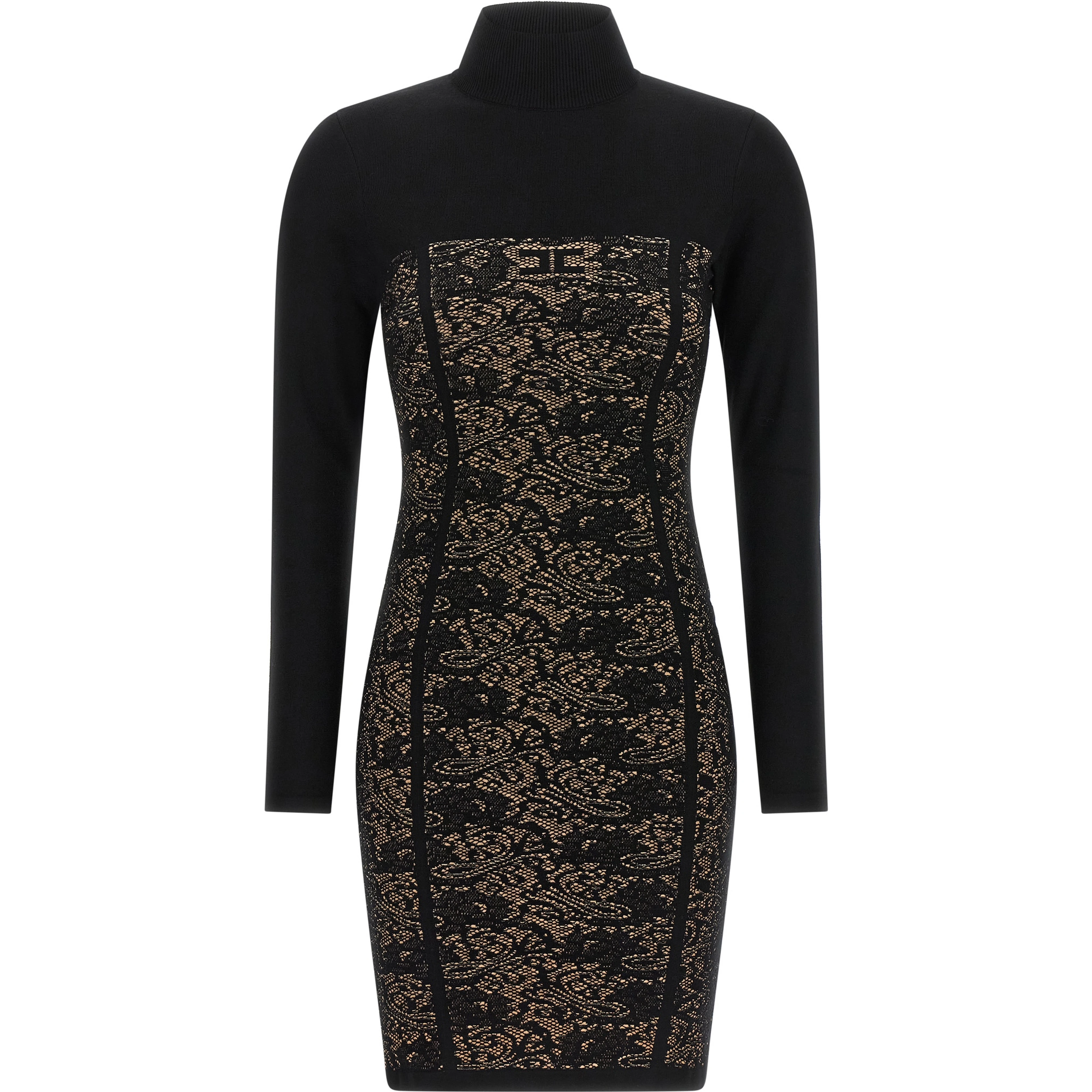 Black Viscose Short Dress