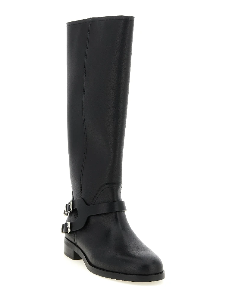 Black Cowhide Over The Knee alternative