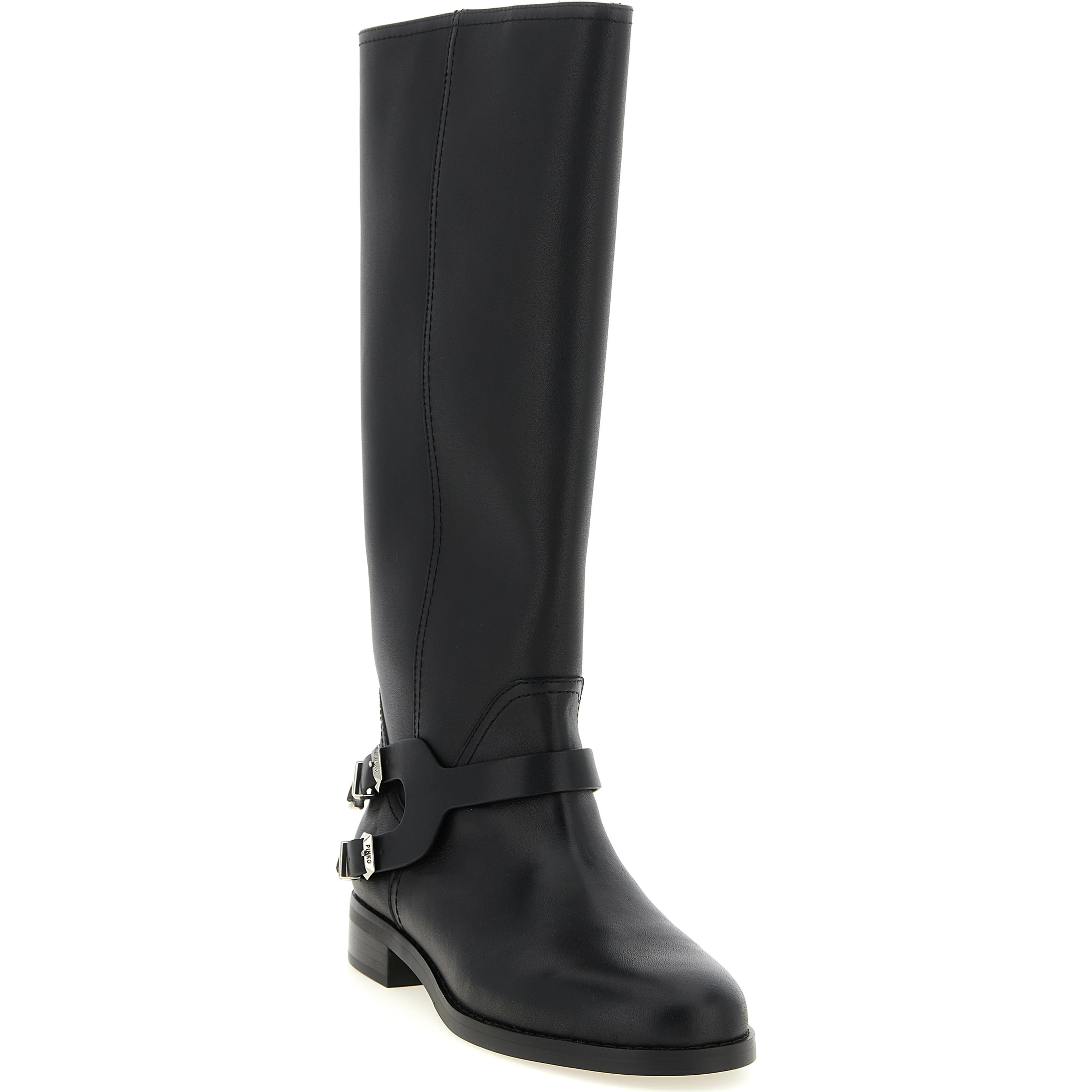 Black Cowhide Over The Knee