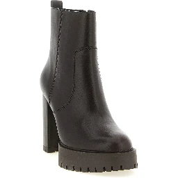 Brown Cowhide Ankle Boots