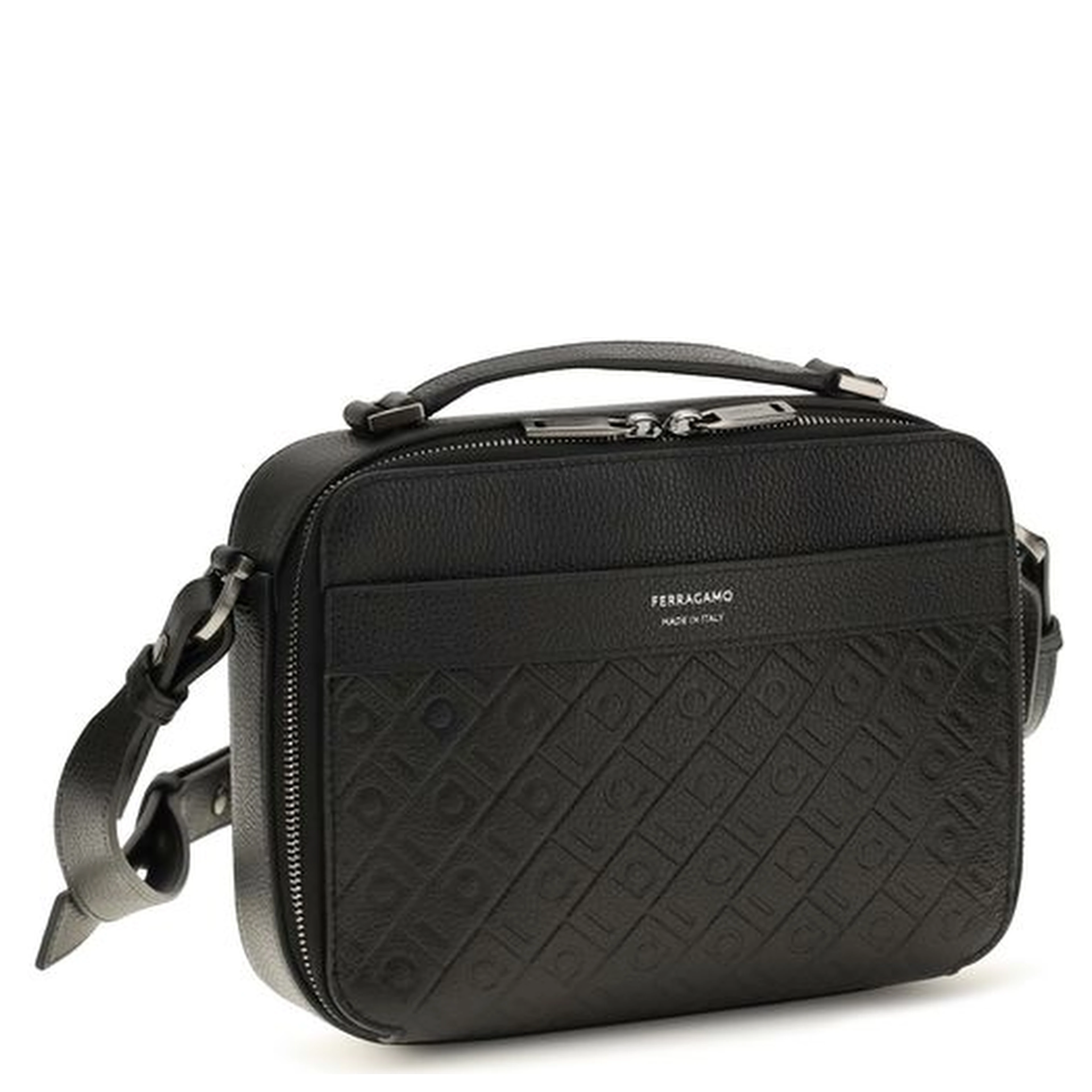 Black Calf Leather Bos Taurus Shoulder Bag