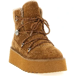 Brown Cowhide Flat Boots