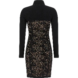 Black Viscose Short Dress