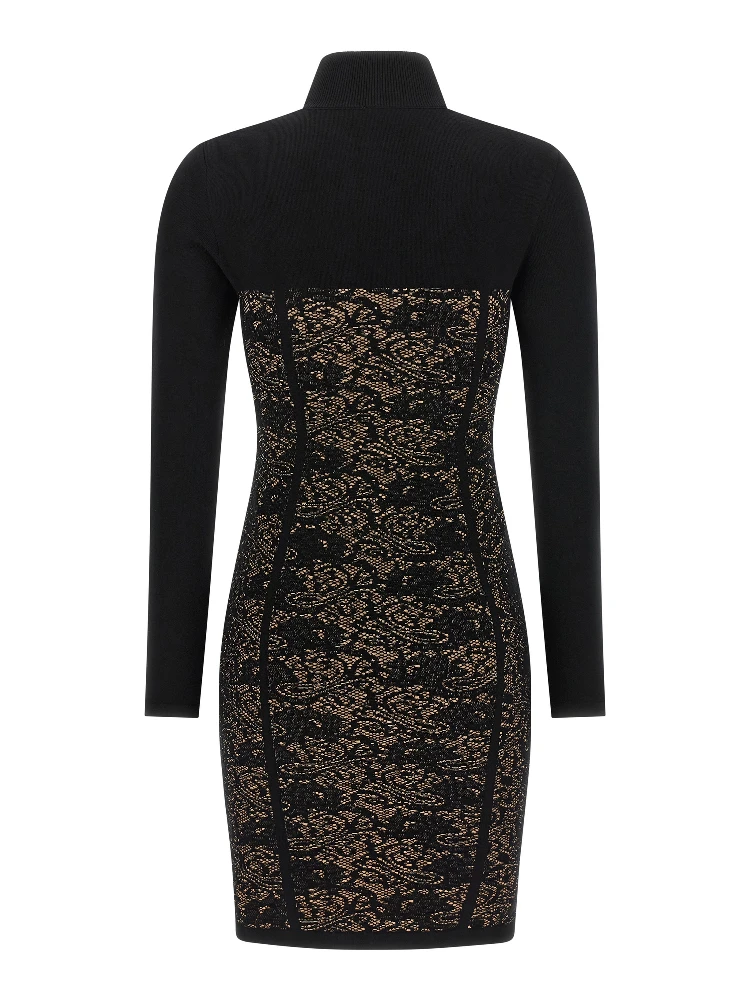 Black Viscose Short Dress alternative