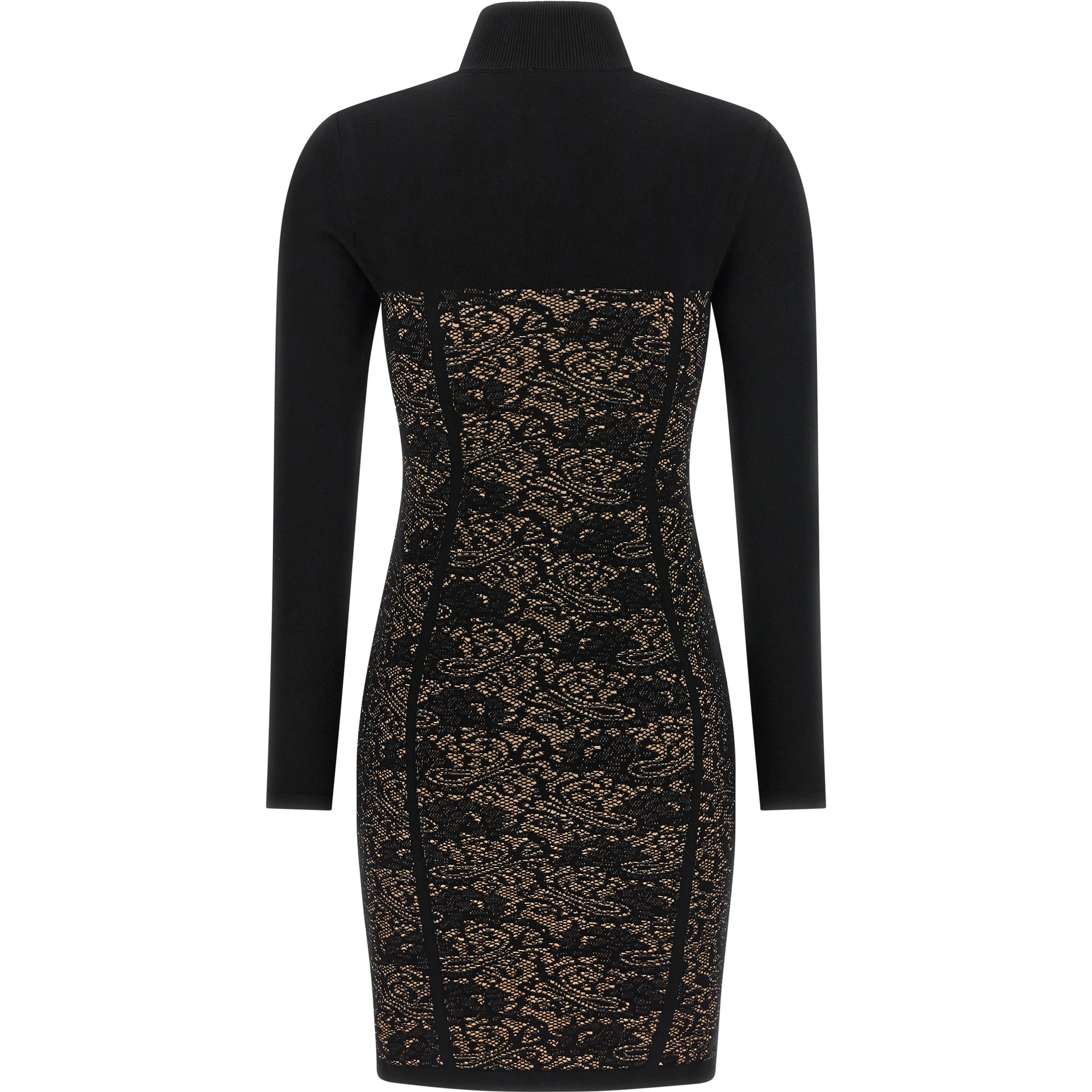 Black Viscose Short Dress