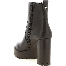 Brown Cowhide Ankle Boots