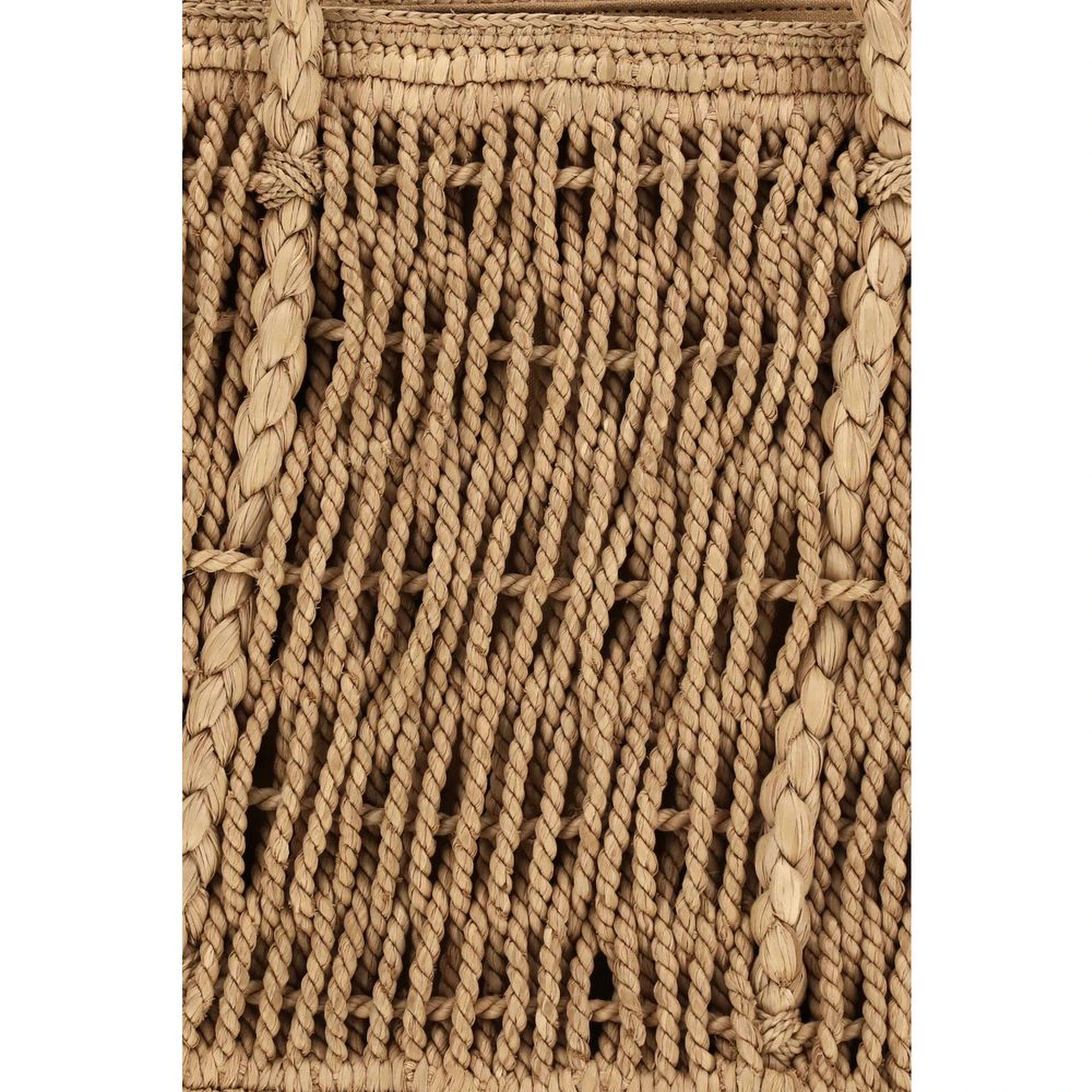 Beige Raffia Shoulder Bag