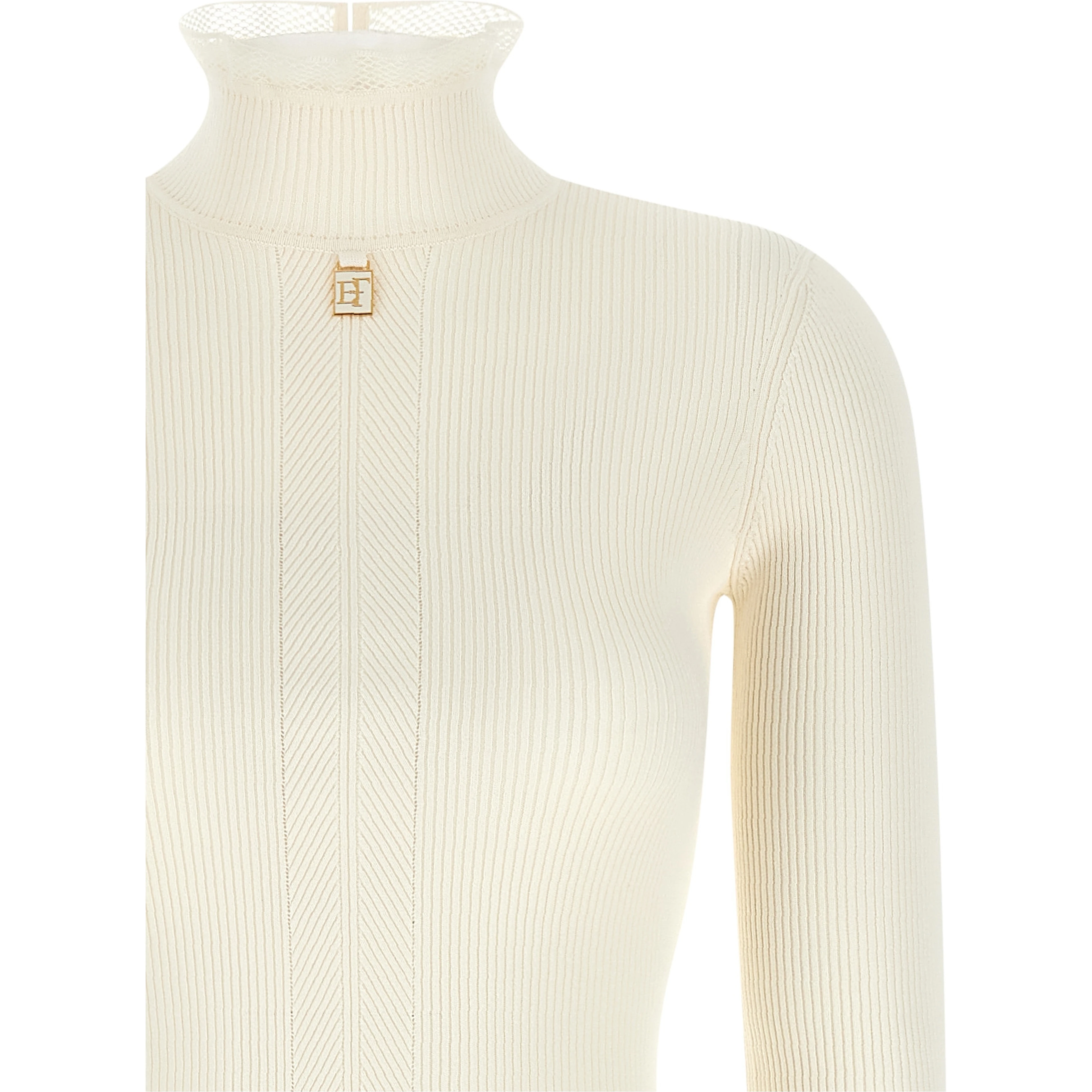 White Viscose Midi Dress