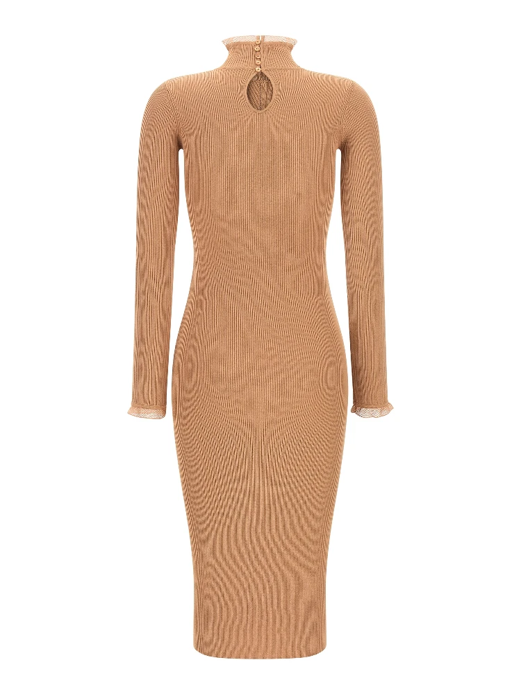 Beige Viscose Midi Dress alternative