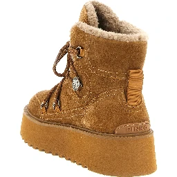 Brown Cowhide Flat Boots