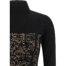 Black Viscose Short Dress