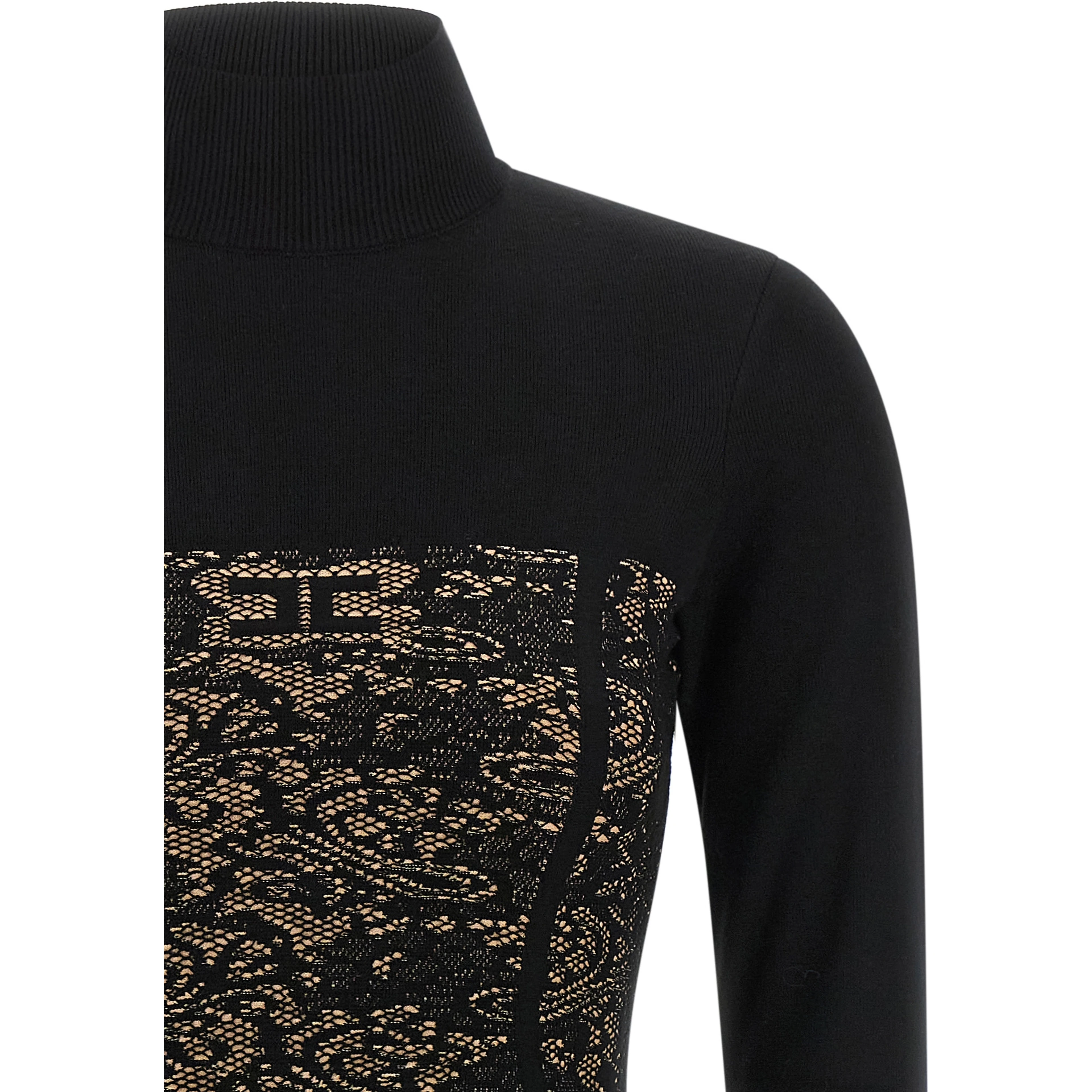 Black Viscose Short Dress