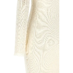 White Viscose Midi Dress