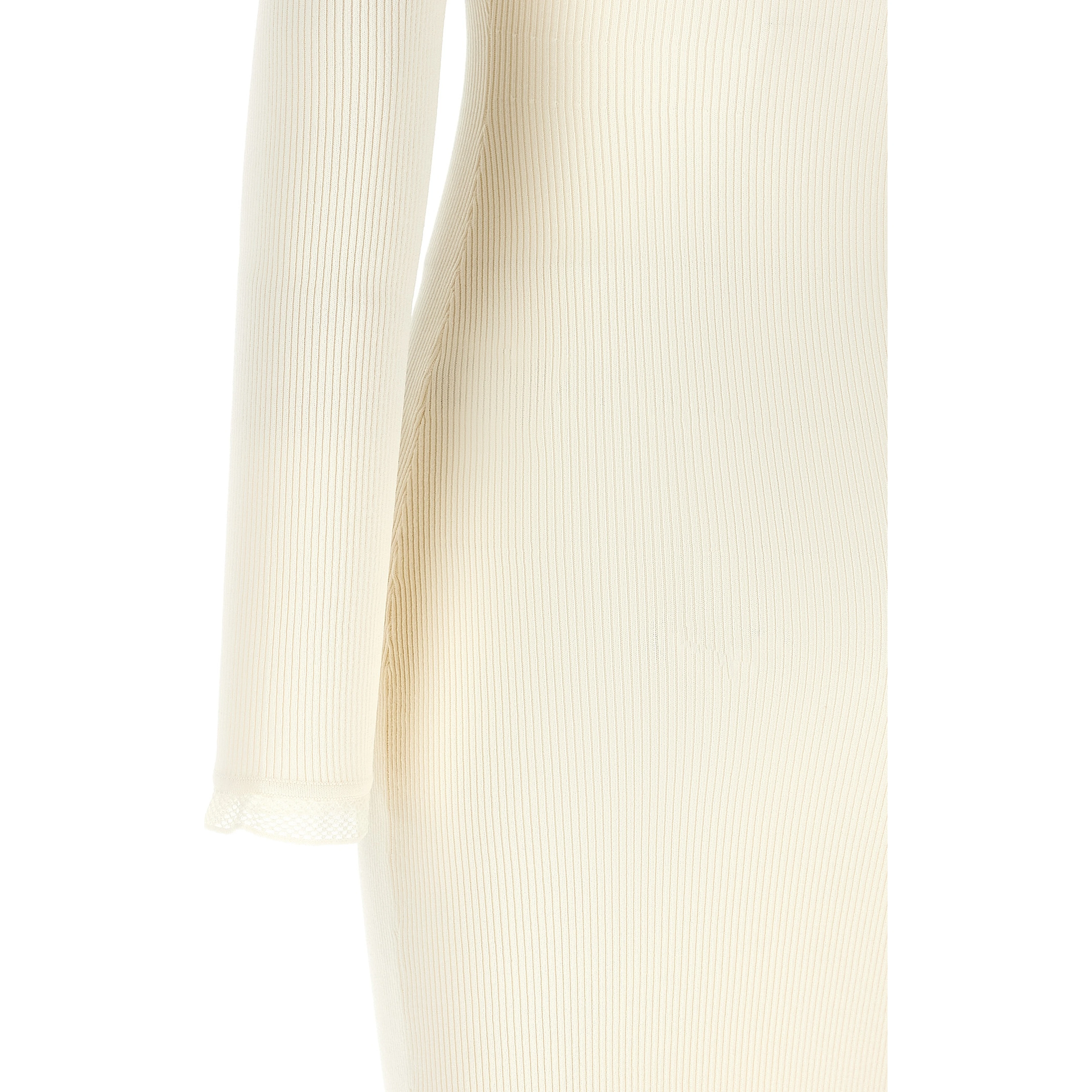 White Viscose Midi Dress