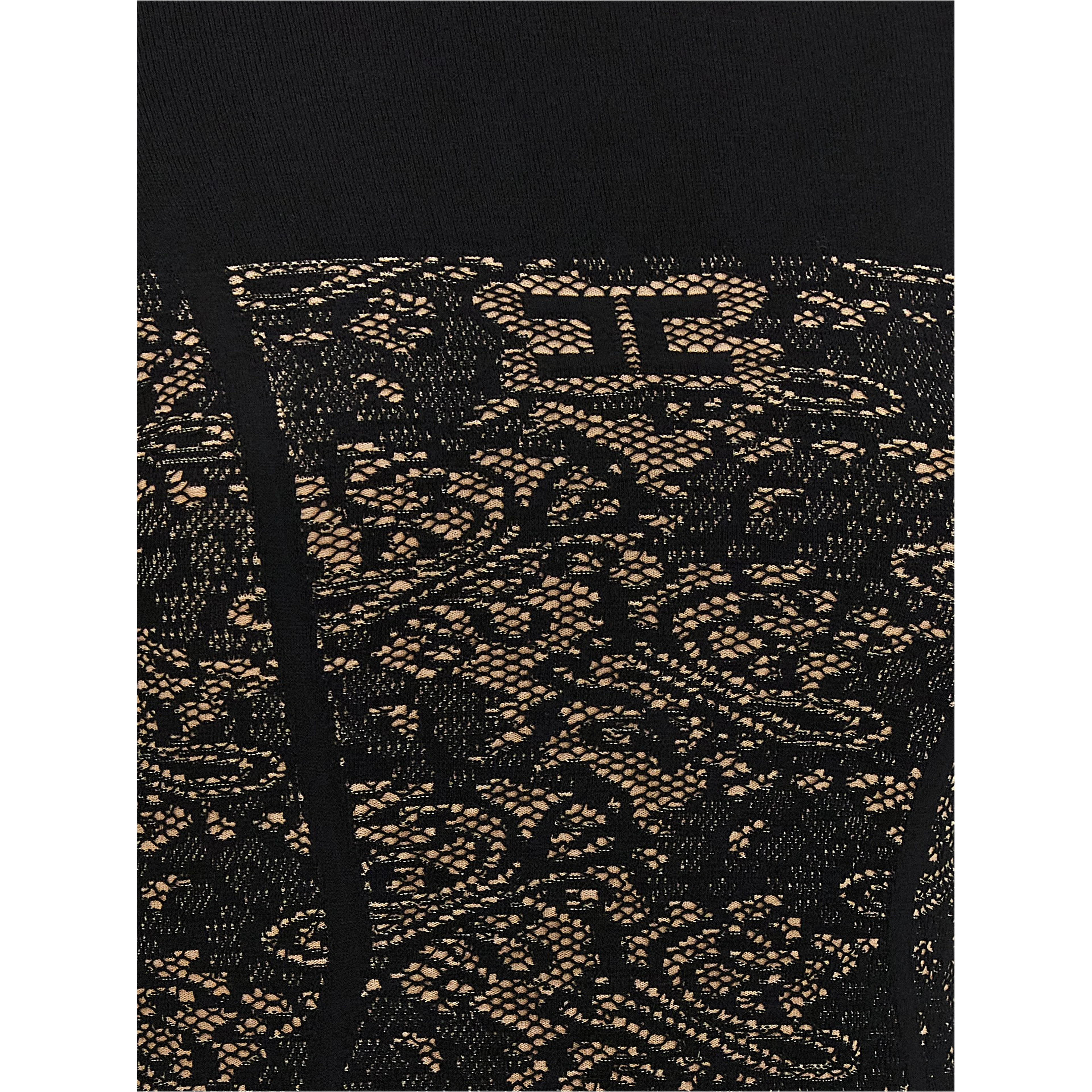 Black Viscose Short Dress