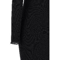 Black Viscose Midi Dress