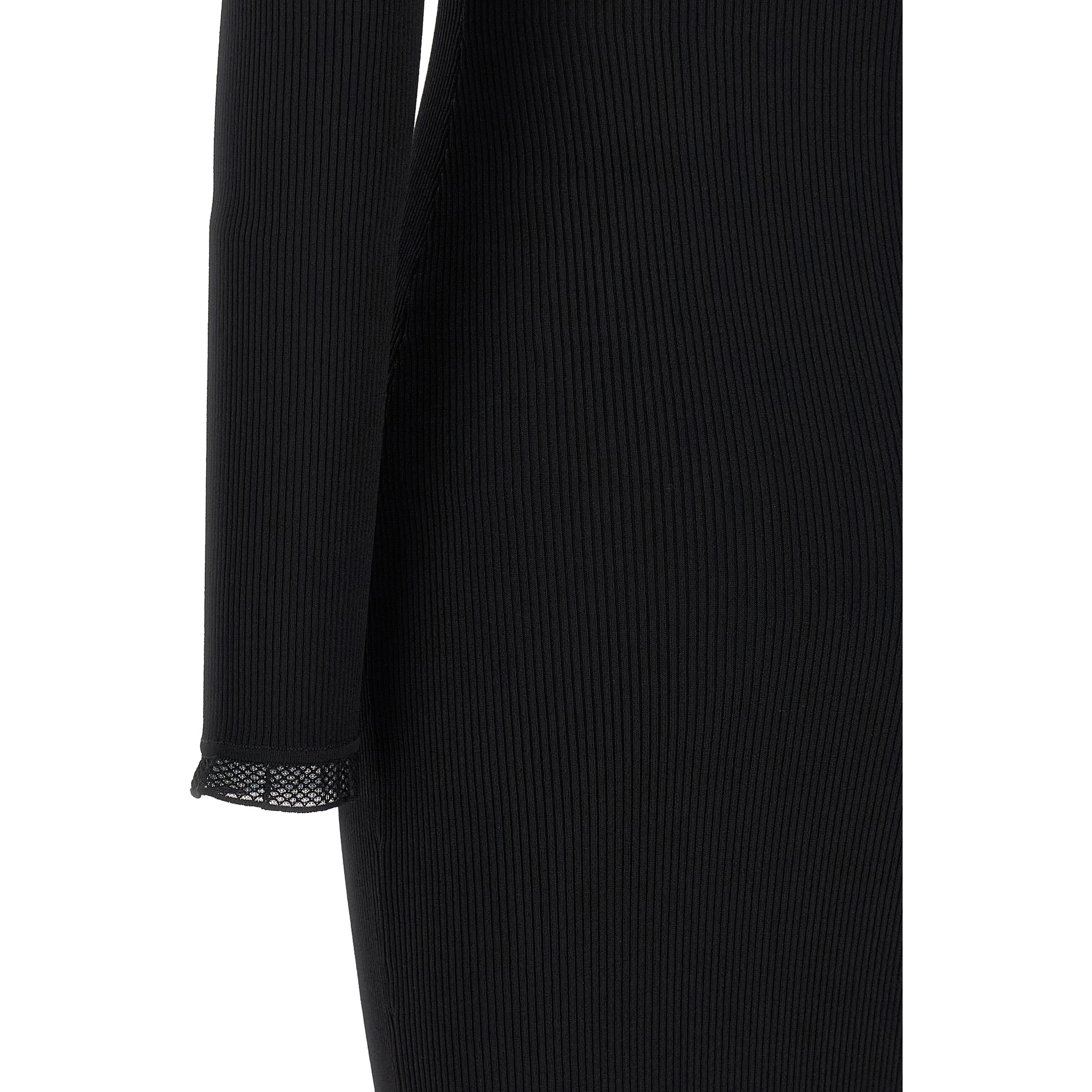 Black Viscose Midi Dress