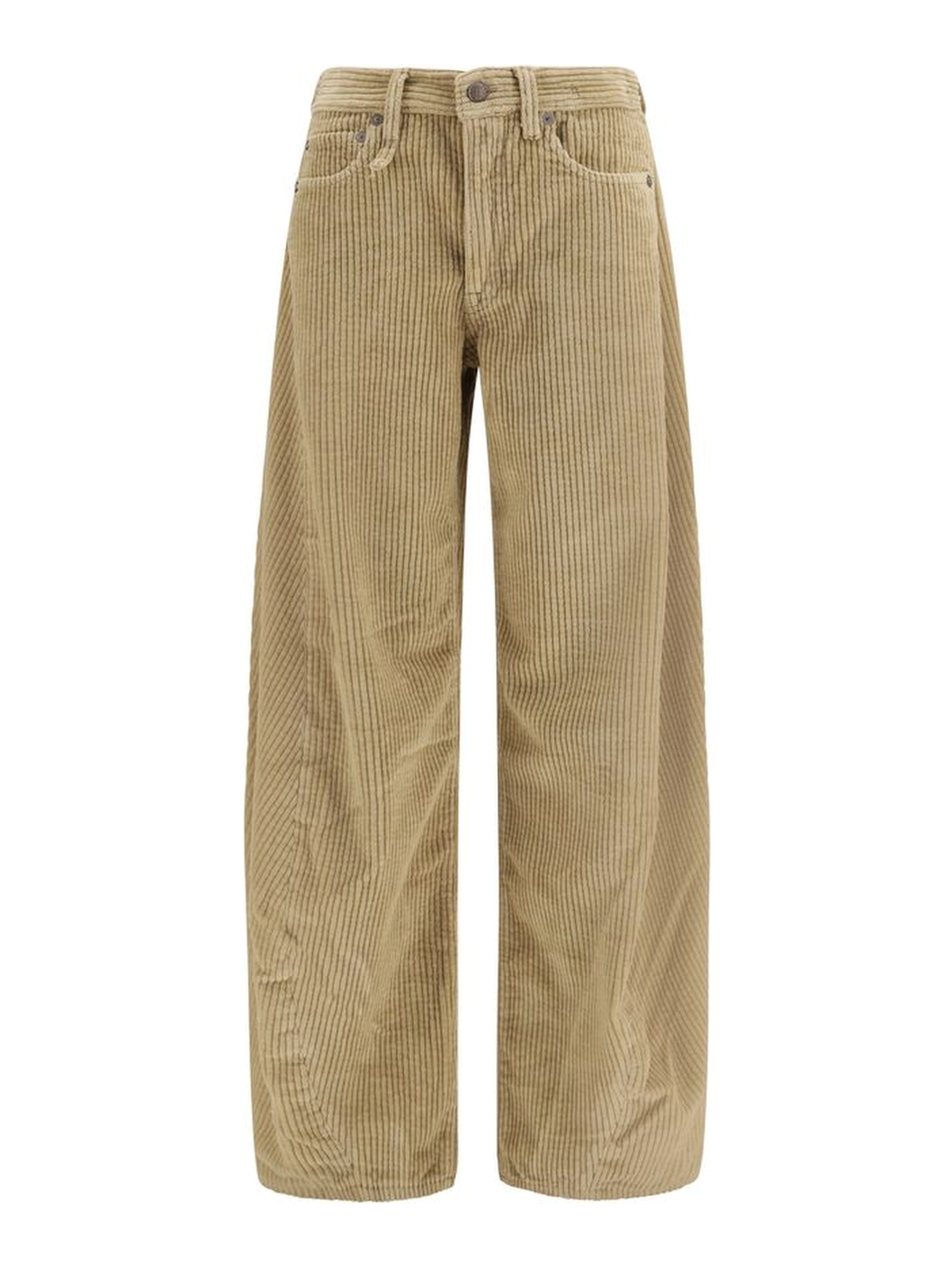 Brown Cotton Relaxed Fit Jeans