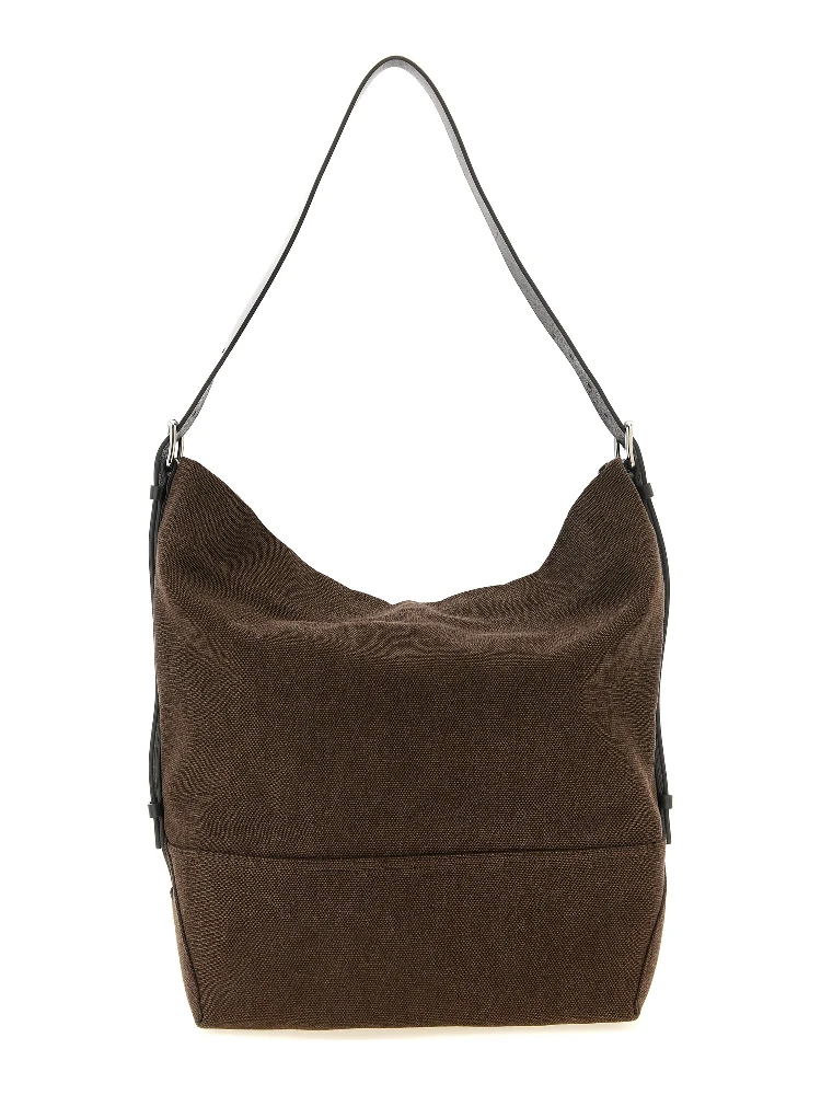 Brown Cotton Handbag