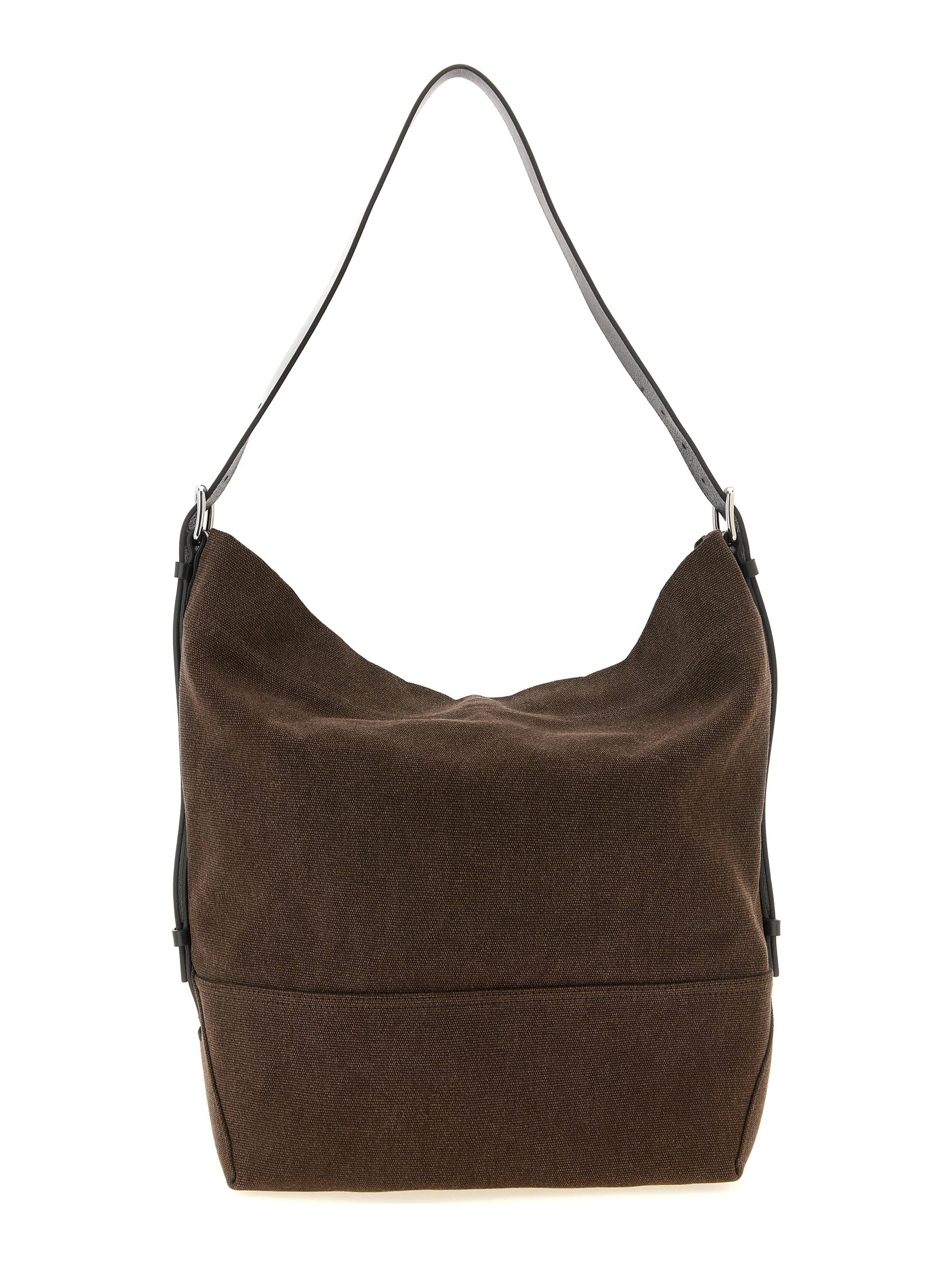 Brown Cotton Handbag