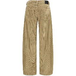 Brown Cotton Relaxed Fit Jeans