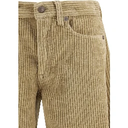Brown Cotton Relaxed Fit Jeans