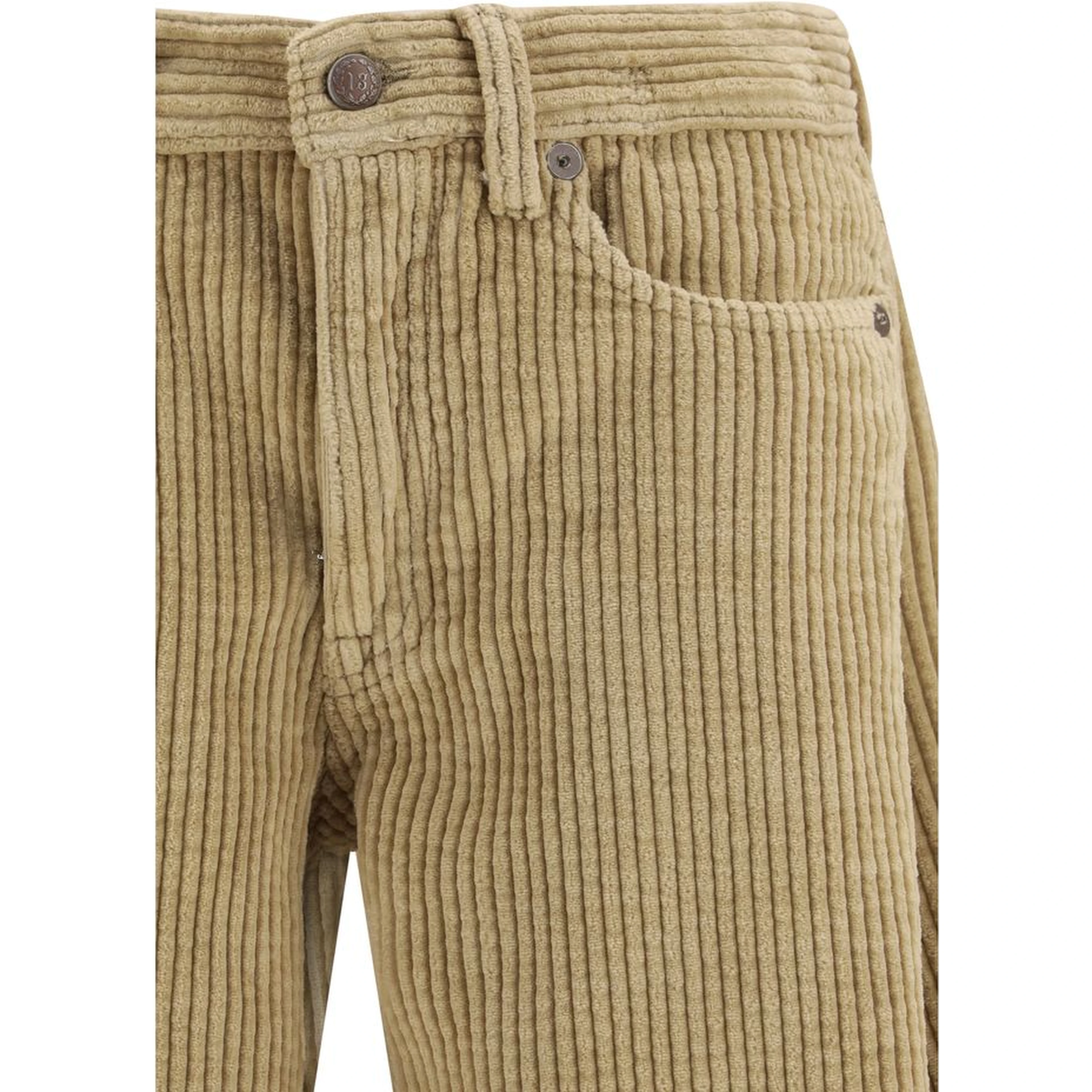 Brown Cotton Relaxed Fit Jeans