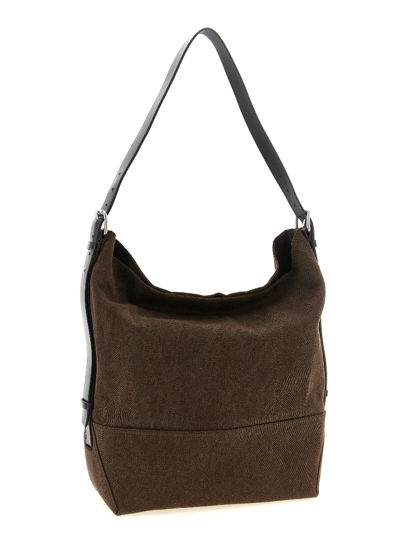 Brown Cotton Handbag