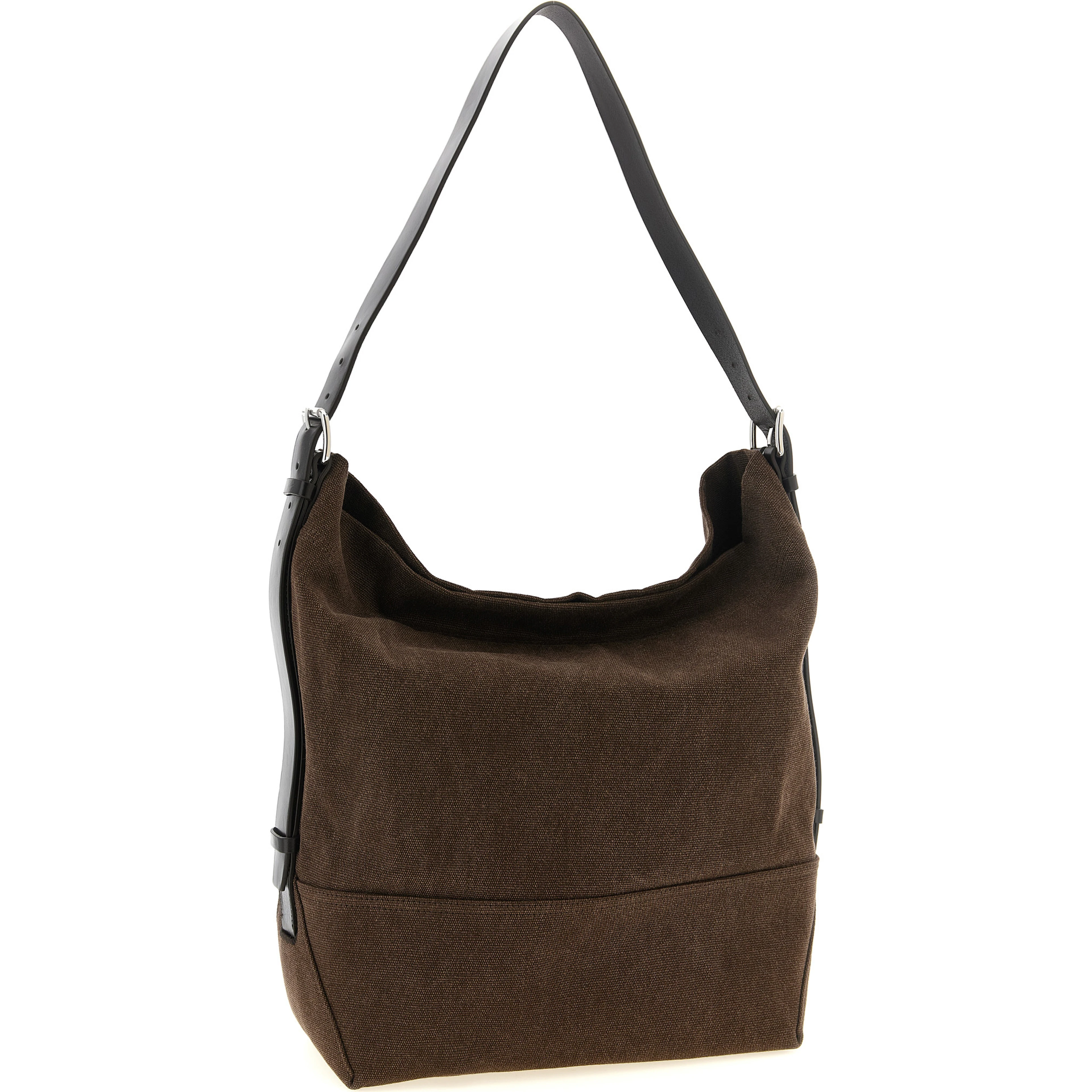 Brown Cotton Handbag
